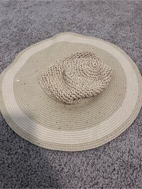 Wide Brim Straw Sun Hat in Natural Beige